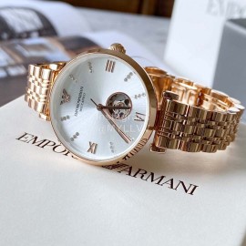 Armani Rose Gold Hollow Out Perspective Automatic Mechanical Watch For Women Ar60023