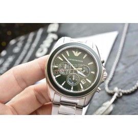 Armani Classic Scale White Steel Band Quartz Multifunctional Watch Ar6090