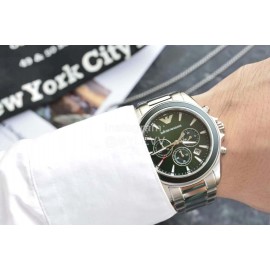 Armani Classic Scale White Steel Band Quartz Multifunctional Watch Ar6090