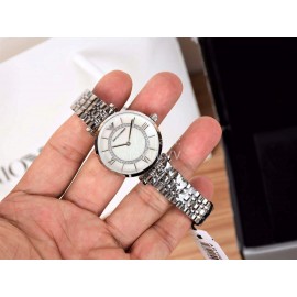 Armani Diamond Inlaid Pearl Fritillaria Dial Steel Band Watch For Women Ar1909