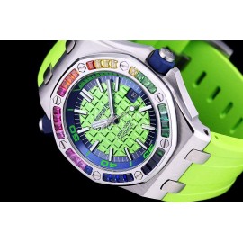 Audemars Piguet 15710st.Oo.A002ca.01 Rubber Band Mechanical Watch For Men Green