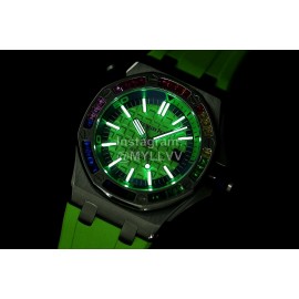 Audemars Piguet 15710st.Oo.A002ca.01 Rubber Band Mechanical Watch For Men Green