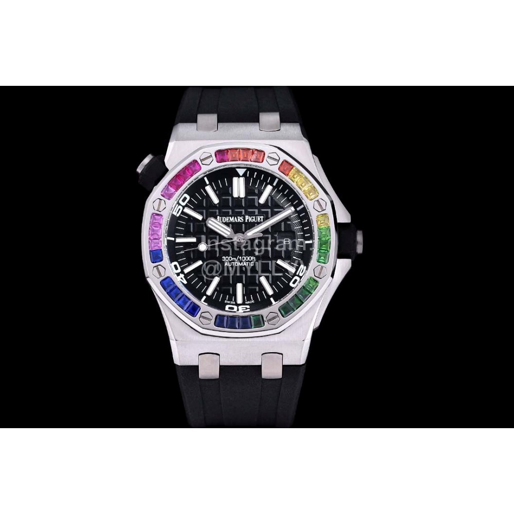 Audemars Piguet 15710st.Oo.A002ca.01 Rubber Watchstrap Mechanical Watch For Men