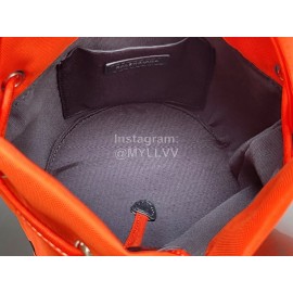 Balenciaga Canvas Wheel Drawstring Bucket Bag For Women Orange