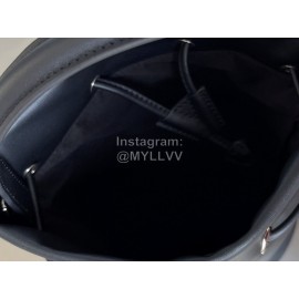 Balenciaga Black Canvas Wheel Drawstring Bucket Bag For Women