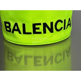 Balenciaga Canvas Wheel Drawstring Bucket Bag For Women Green