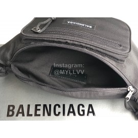 Balenciaga Canvas Chest Bag Waist Bag Black