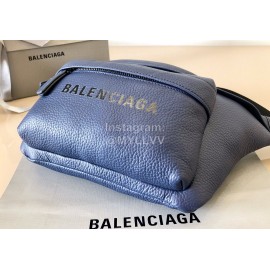 Balenciaga Cowhide Chest Bag Waist Bag Navy
