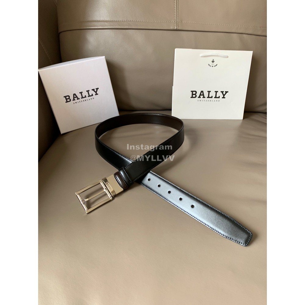 Bally Astori Calf Leather Pin Buckle 34mm Belt 
