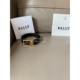 Bally Astori Calf Leather Gold Pin Buckle 34mm Belt 