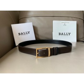 Bally Astori Calf Leather Gold Pin Buckle 34mm Belt 