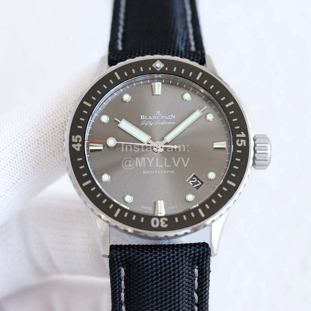 Blancpain 43.6mm Diameter Dial Luminous Watch Coffee