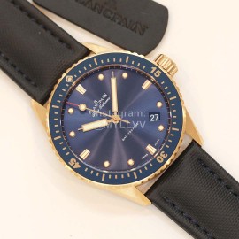Blancpain Gold Fine Steel Case 43mm Diameter Dial Watch Blue