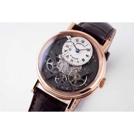 Breguet Tradition Series Cowhide Strap Watch Rose Gold