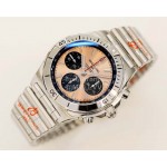 Breitling Chronomat 316l Refined Steel Watch Apricot