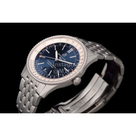 Breitling 316l Refined Steel 41mm Dial Watch Navy