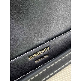 Burberry Two Color Canvas Messenger Bag For Women Black