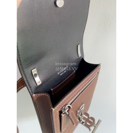Burberry Smooth Leather Messenger Mobile Phone Bag