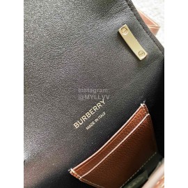 Burberry Smooth Leather Messenger Mobile Phone Bag Brown