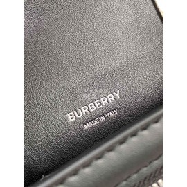 Burberry Smooth Leather Messenger Mobile Phone Bag Black