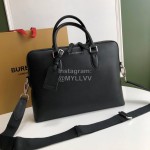 Burberry Exquisite Leather Black Briefcase