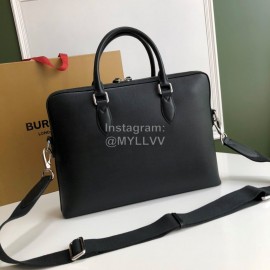Burberry Exquisite Leather Black Briefcase