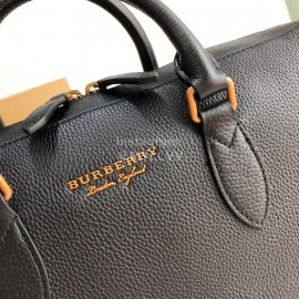 Burberry Black Grain Leather Briefcase