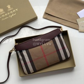 Burberry Classic Checkered Crossbody Bag For Women Purple