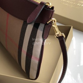 Burberry Classic Checkered Crossbody Bag For Women Purple