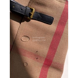 Burberry British Style Cotton Hemp Messenger Bag Apricot