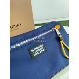 Burberry Nylon Leather Waist Bag Chest Bag Blue