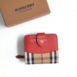 Burberry Soft Leather Short Wallet Red