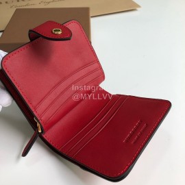 Burberry Soft Leather Short Wallet Red