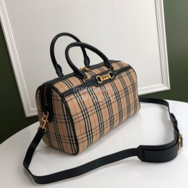 Burberry Stripe Vintage Large Handbag Messenger Bag