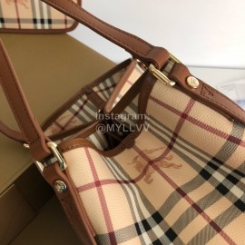 Burberry Classic Plaid Two Piece Case Bag Brown