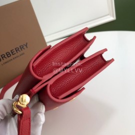 Burberry Small Soft Leather Messenger Bag Red
