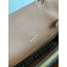 Burberry Vintage Plaid Handbag Messenger Bag Coffee