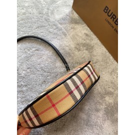 Burberry Vintage Check Leather Shoulder Bag