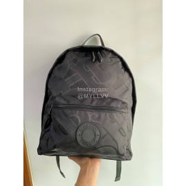 Burberry Fashion Printed Backpack Gray