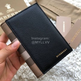 Burberry Soft Calfskin Passport Holder Black