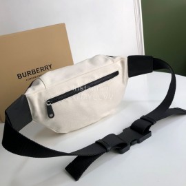 Burberry Bright Print Canvas White Waist Pack Chest Pack