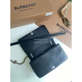 Burberry Black Printing Chain Flip Bag