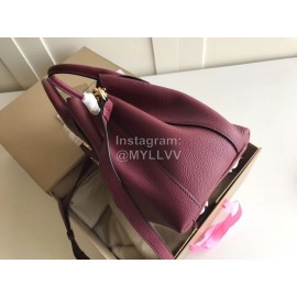 Burberry Purple Leather Messenger Bag