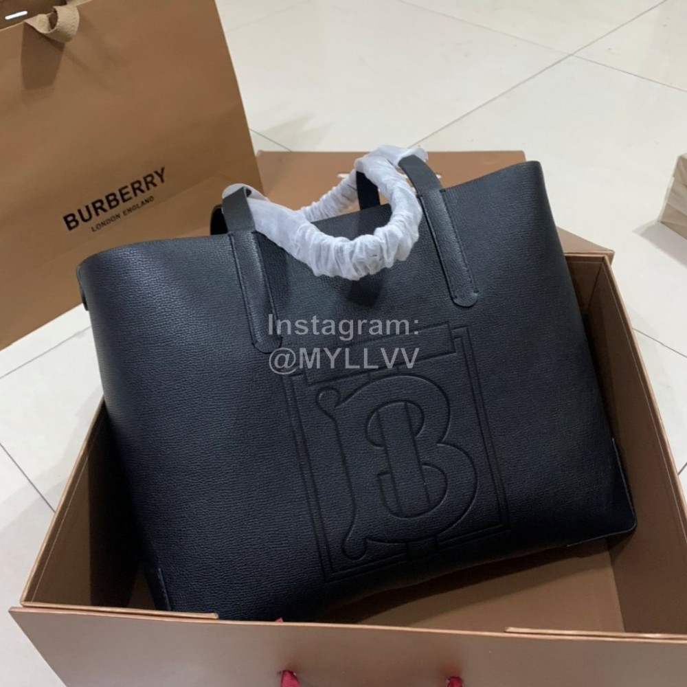 Burberry Fashion Black Embossed Tote Bag