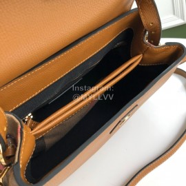 Burberry Brown Leather Handbag Messenger Bag