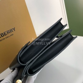 Burberry Black Leather Satchel Handbag
