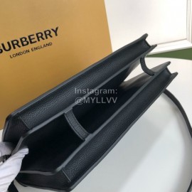 Burberry Black Leather Satchel Handbag
