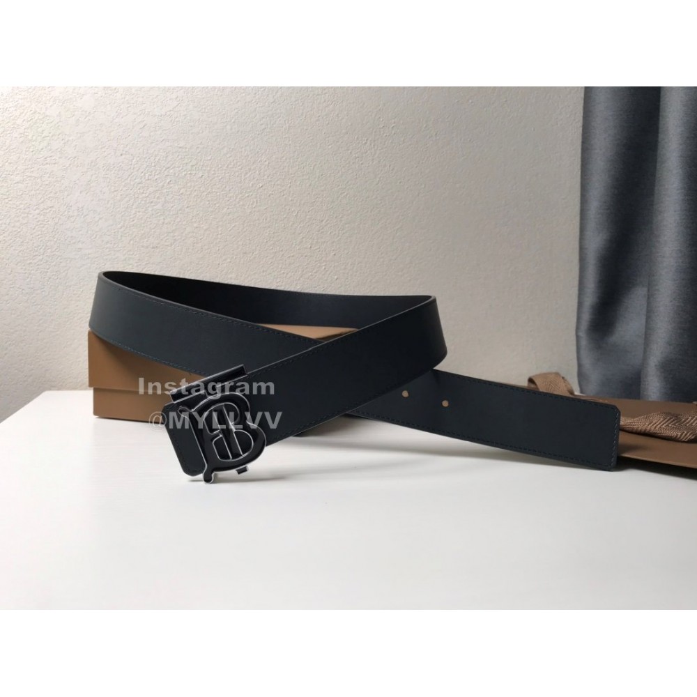 Burberry Black Calf Buckle 40mm Fashion Belts 