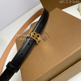 Burberry Fashion Cowhide Gold B Buckle 20mm Belt Black