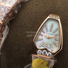 Bvlgari An Factory Diamond Quartz Watch For Women Rose Gold